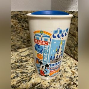NWT Starbucks Disney World Magic Kingdom Glass Hot Tumbler